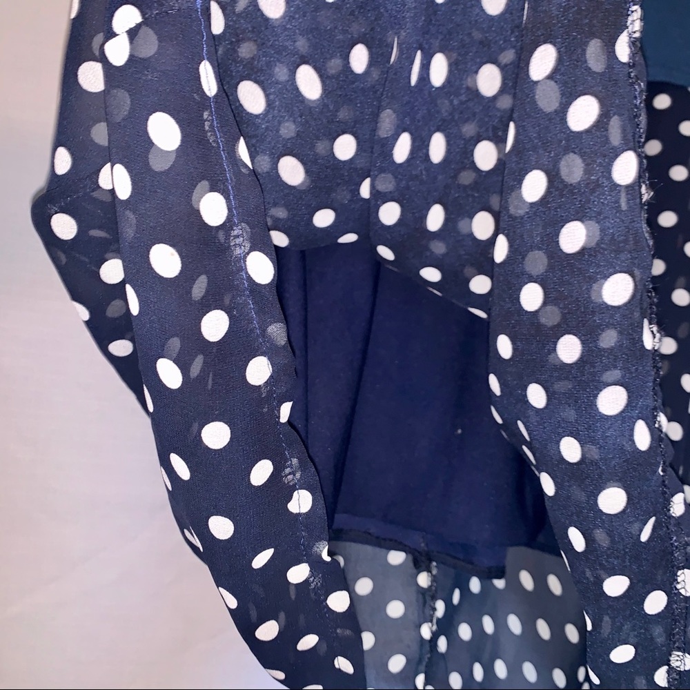 Navy Dress with Polka Dot Skirt S - Picture 8 of 8